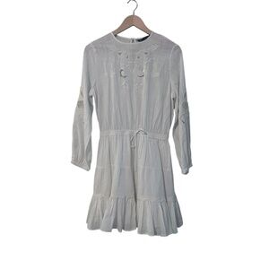 NWT Zara Women's White Long Sleeve Dress Size M
